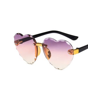 Frameless Cut-edge Love Sunglasses