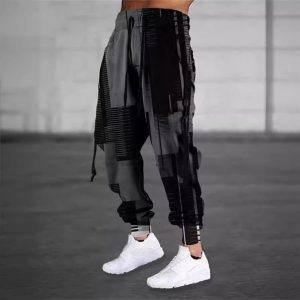 Men's Sports Casual Pants With 3D Printing